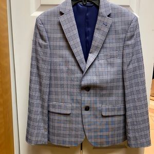 Lauren Ralph Lauren Dressy Jacket, Boys  Size 12R, Blue and white checkers,